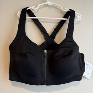 Victoria's Secret Incredible Knockout Black Zip-Front Sports Bra Size 36 D